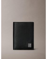 Calvin Klein - Leather Rfid Emblem Logo Billfold Wallet - Lyst