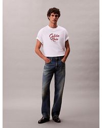 Calvin Klein - Relaxed T-Shirt Met Grafisch Scriptlogo - Lyst