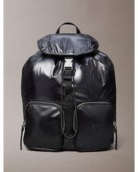 Calvin Klein - Metallic Nylon Flap Pocket Backpack - Lyst
