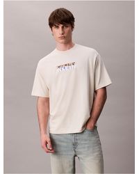 Calvin Klein - Calvin Klein Block Logo Graphic Relaxed T-Shirt - Lyst
