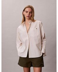 Calvin Klein - Jeans Relaxed Cotton Poplin Stripe Shirt - Lyst