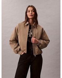 Calvin Klein - Relaxed Hoogglanzend Bomberjack - Lyst