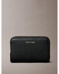 Calvin Klein - Portafoglio Con Zip Quadrato Con Logo Laminato - Lyst