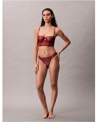 Calvin Klein - Thong Ck Floral Lace - Lyst