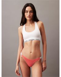 Calvin Klein - Modern Logo Dipped String Thong - Lyst