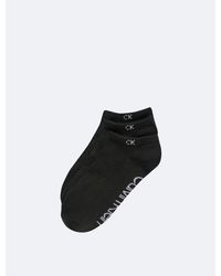 Calvin Klein - Flat Knit 3-pack No Show Socks - Lyst