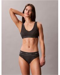 Calvin Klein - Heritage Cotton Stretch Lightly Lined Triangle Bralette - Lyst