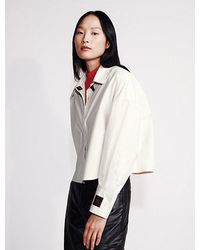 Calvin Klein - Cropped Button-Down-Hemd Aus Gewebter Popeline - Lyst