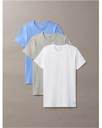 Calvin Klein - Cotton Classics 3-Pack Classic Fit Crewneck T-Shirt - Lyst
