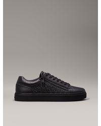 Calvin Klein - Leather Logo Trainers - Lyst
