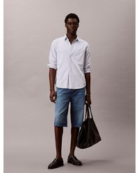 Calvin Klein - Relaxed Long Denim Shorts - Lyst
