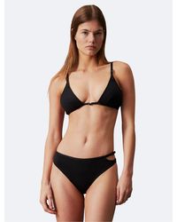 Calvin Klein - Micro Belt Triangle Bikini Top - Lyst