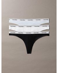 Calvin Klein - 3 Pack Low Rise Thongs Icon Logo - Lyst