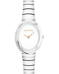 Calvin Klein - Oval Twisted Bezel Bracelet Watch - Lyst