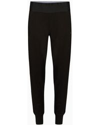 Calvin Klein Pantal�n de ch�ndal de punto roma con logo - Negro