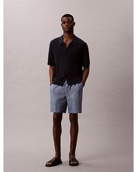 Calvin Klein - Jeans Cotton Chambray Drawstring Shorts - Lyst