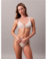 Calvin Klein - Heritage Cotton Stretch Unlined Triangle Bra - Lyst