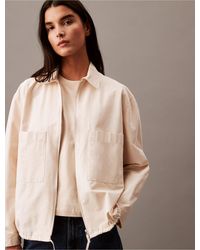 Calvin Klein - Tech Cotton Blend Full Zip Jacket - Lyst