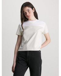 Calvin Klein - Camiseta holgada color block - Lyst