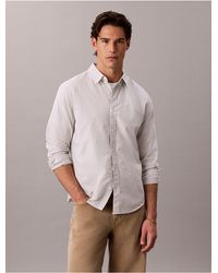Calvin Klein - Calvin Klein Cotton Stretch Stripe Oxford Classic Button-Down Shirt - Lyst