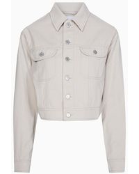 Calvin Klein Cropped Twillkatoen Jack - Grijs