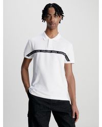Calvin Klein - Logo Tape Polo Shirt - Lyst
