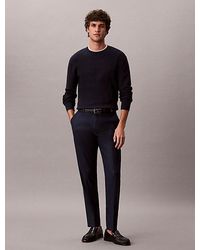 Calvin Klein - Slim Linen Blend Suit Trousers - Lyst