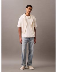Calvin Klein - Relaxed Ribbed Cotton Polo Shirt - Lyst