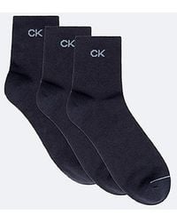 Calvin Klein - Pack de 3 calcetines de algodón peinado suave - Lyst