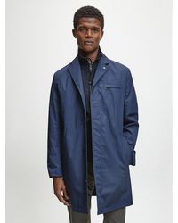 Calvin Klein Abrigo estilo Mac impermeable - Azul