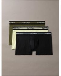 Calvin Klein - 3 Pack Trunks Flex Microfibre Stretch Mesh - Lyst