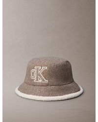 Calvin Klein - Reversible Teddy And Felt Bucket Hat - Lyst