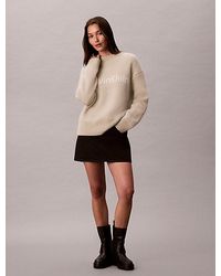 Calvin Klein - Alpaca Blend Logo Jumper - Lyst