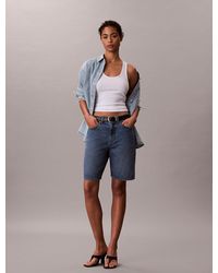 Calvin Klein - Denim Bermuda Shorts - Lyst