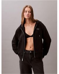Calvin Klein - Monogram Zip Up Hoodie - Lyst