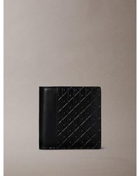 Calvin Klein - Allover Emblem Logo Trifold Wallet With Coin Pouch - Lyst