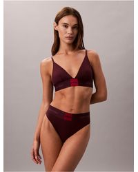 Calvin Klein - Modern Logo Unlined Triangle Bralette - Lyst
