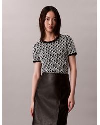Calvin Klein - Knit Cap Sleeve Baby Tee - Lyst