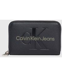 Calvin Klein - Rfid Portemonnee Met Logo En Rits Rondom - Lyst