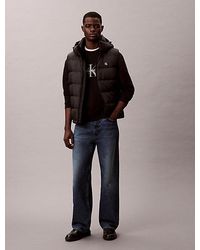 Calvin Klein - Donzen Puffer Bodywarmer Met Capuchon - Lyst