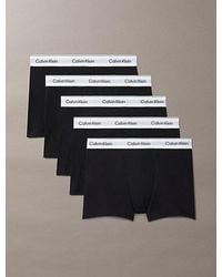 Calvin Klein - 5Er-Pack Boxershorts Mit Abnäher Und Relaxter Passform - Lyst