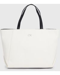 Calvin Klein - Grand sac tote pour ordinateur portable en toile - Lyst