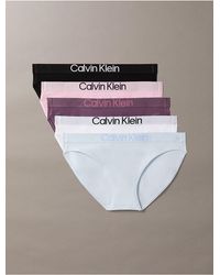 Calvin Klein - 5 Pack Bikini Briefs Extra Soft Cotton Stretch - Lyst