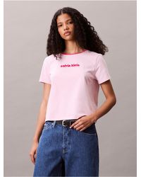Calvin Klein - Calvin Klein Round Logo Graphic Classic T-Shirt - Lyst