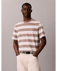 Calvin Klein - Jeans Cotton Stretch Stripe T-Shirt - Lyst