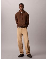 Calvin Klein - Jeans Cotton Terry Badge Hoodie - Lyst
