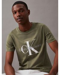 Calvin Klein - T-shirt slim avec monogramme - Lyst