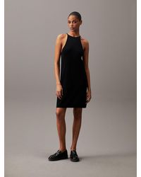 Calvin Klein - Soft Ribbed Lyocell Tank Dress - Lyst
