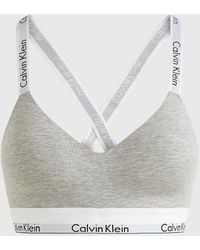 Calvin Klein - Bralette - Modern Cotton - - Grey - Women - Xs - Lyst