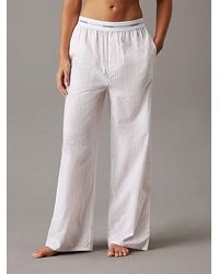 Calvin Klein - Pyjamabroek Van Poplinkatoen - Lyst